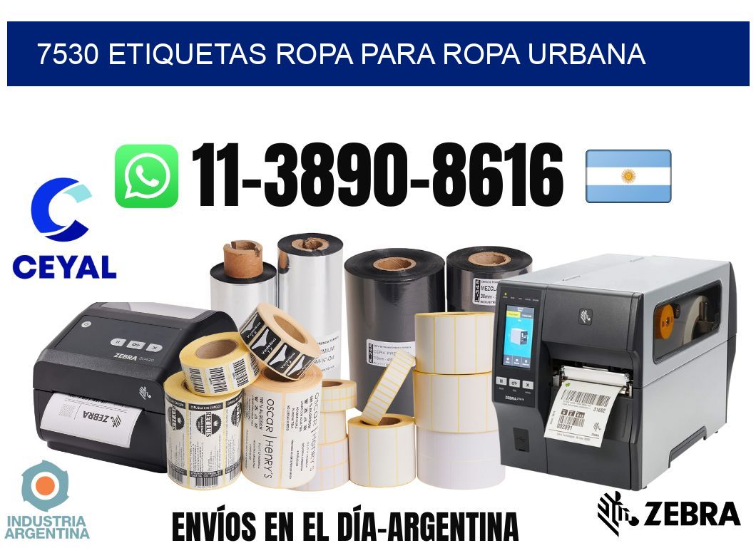 7530 Etiquetas ropa para ropa urbana