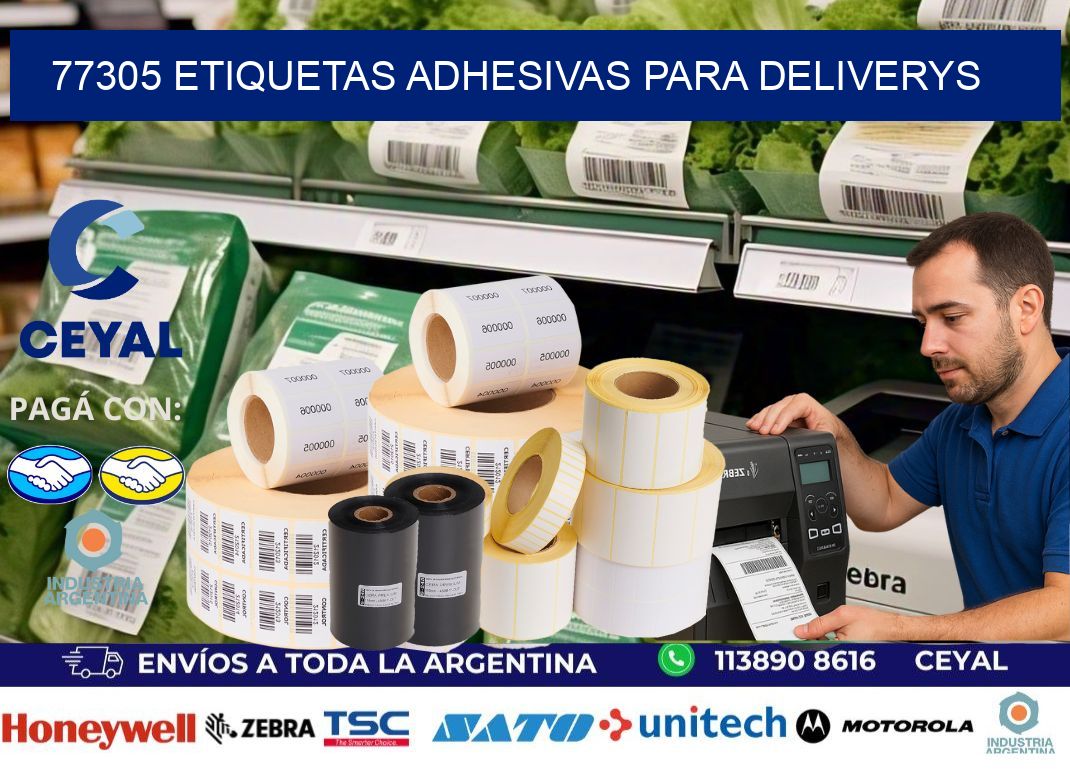 77305 etiquetas adhesivas para deliverys