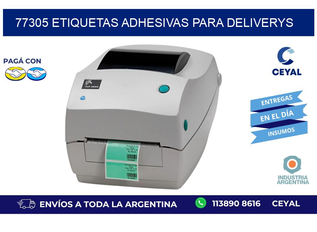 77305 etiquetas adhesivas para deliverys