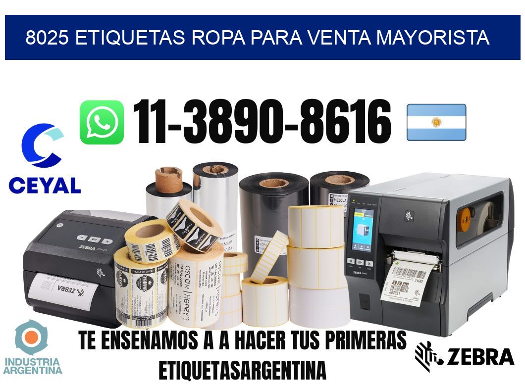 8025 Etiquetas ropa para venta mayorista