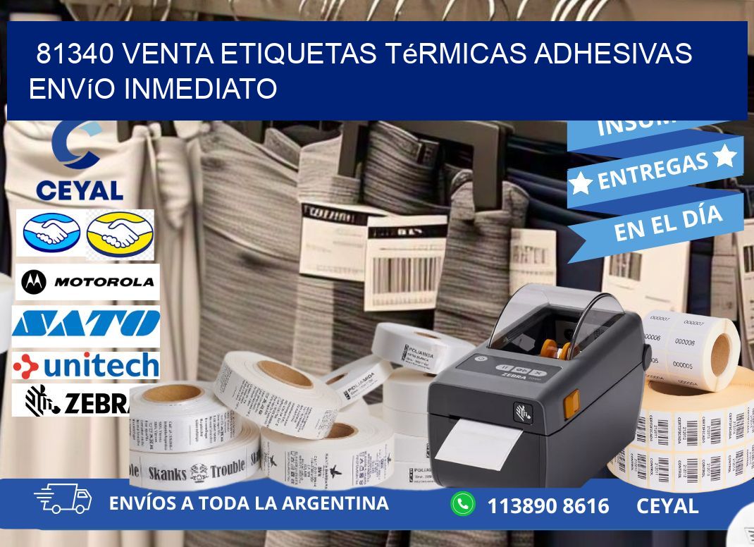 81340 venta etiquetas térmicas adhesivas envío inmediato