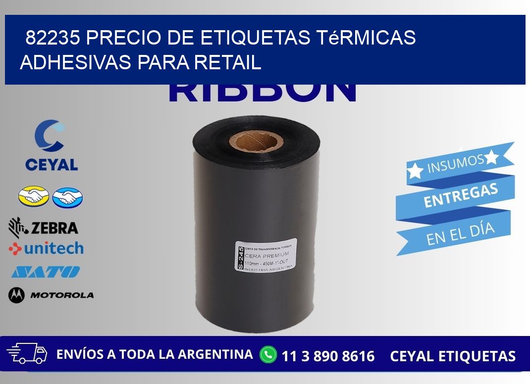 82235 precio de etiquetas térmicas adhesivas para retail