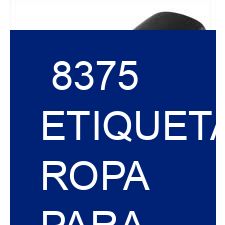 8375 Etiquetas ropa para producciones de moda