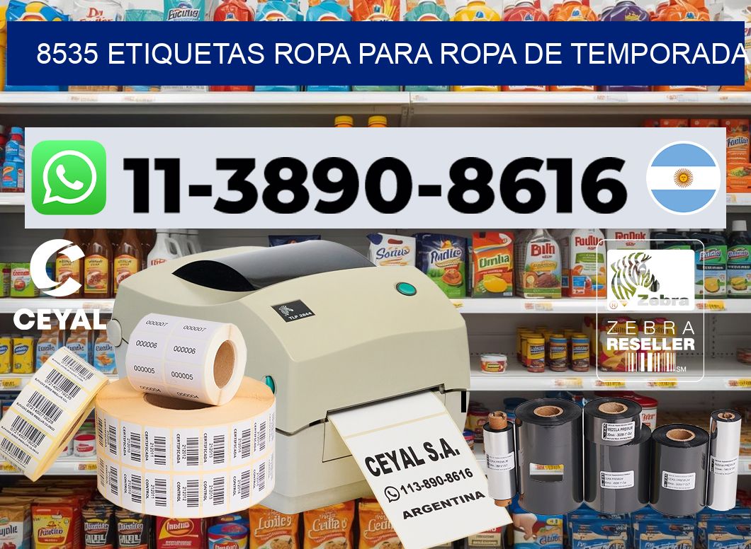 8535 Etiquetas ropa para ropa de temporada