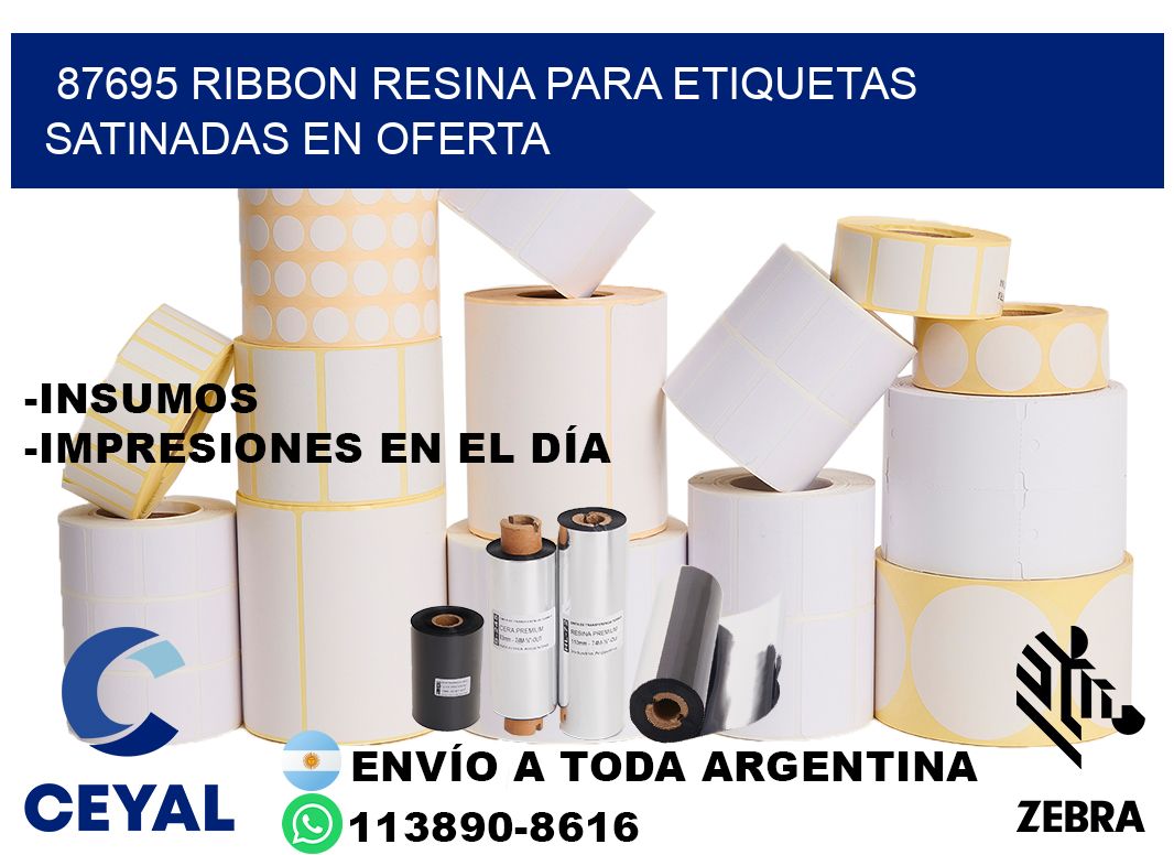 87695 ribbon resina para etiquetas satinadas en oferta