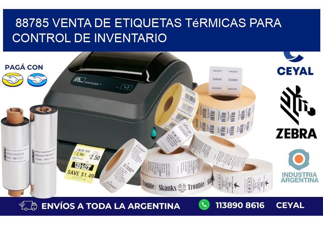 88785 venta de etiquetas térmicas para control de inventario