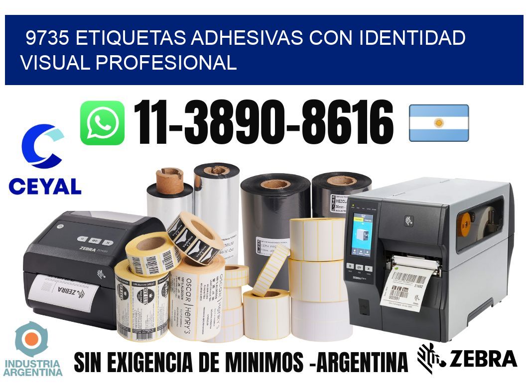 9735 Etiquetas adhesivas con identidad visual profesional