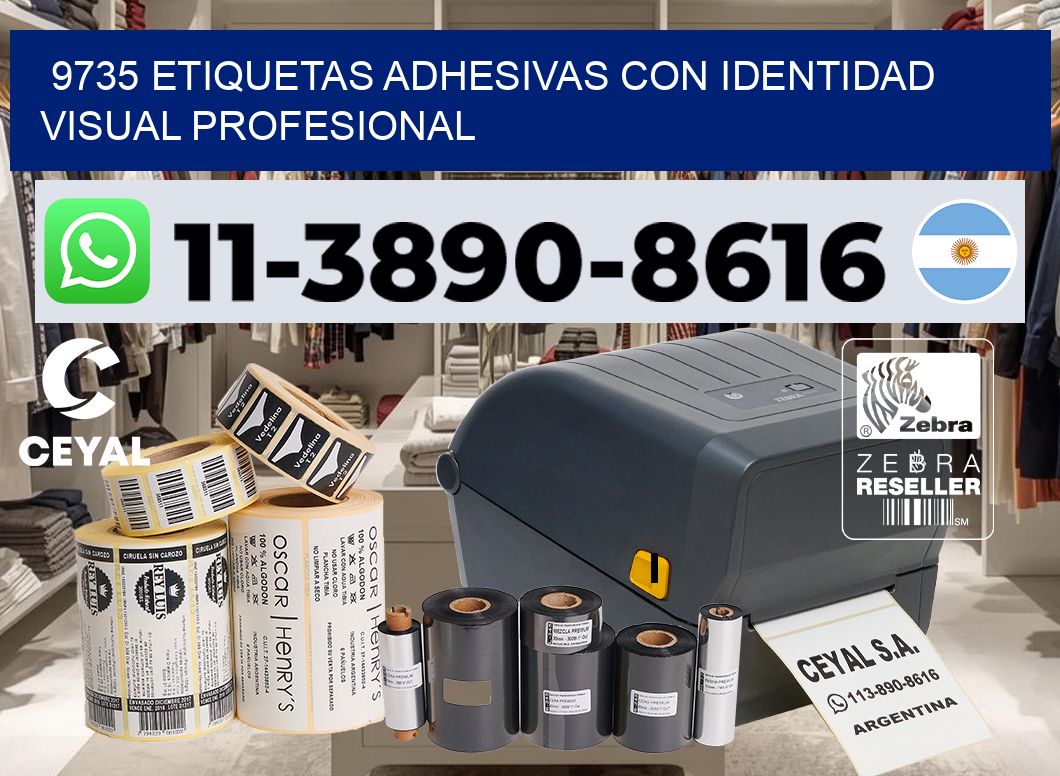 9735 Etiquetas adhesivas con identidad visual profesional