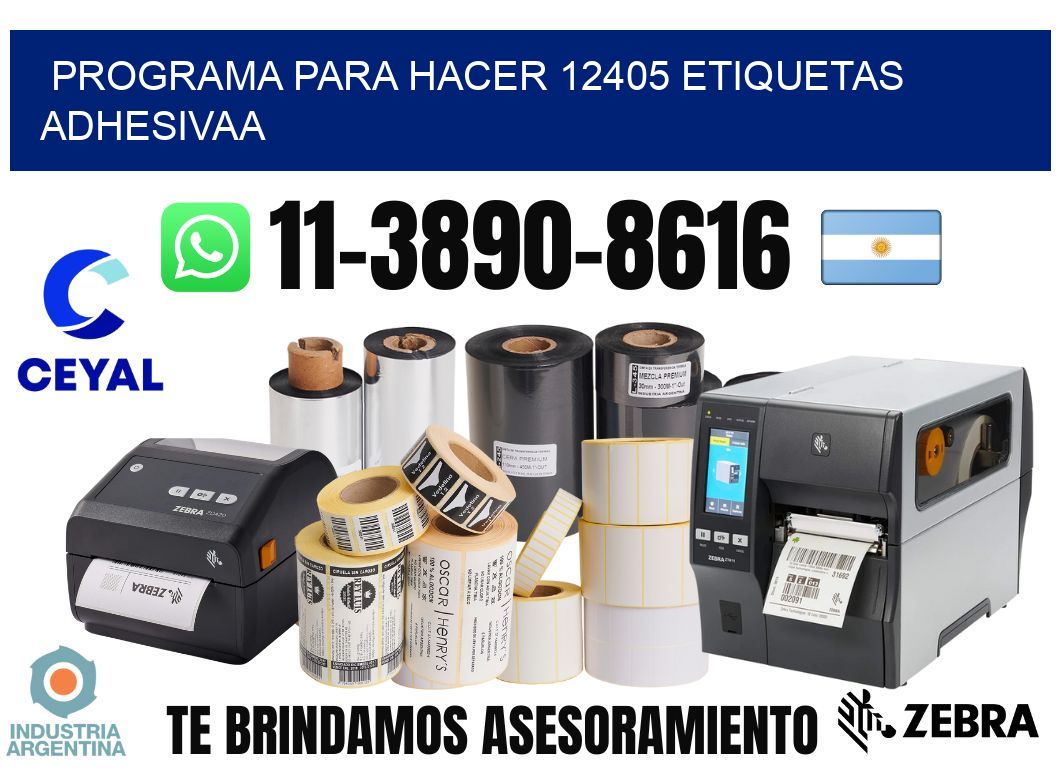 Programa para hacer 12405 etiquetas adhesivaa