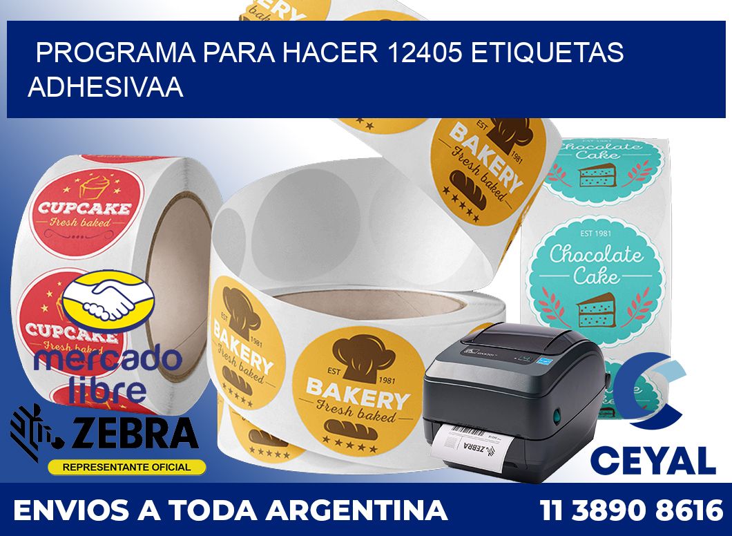 Programa para hacer 12405 etiquetas adhesivaa