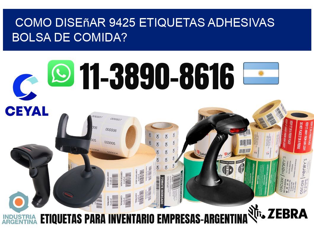 como diseñar 9425 etiquetas adhesivas bolsa de comida?