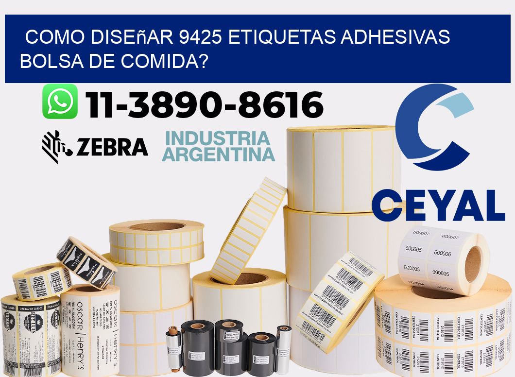 como diseñar 9425 etiquetas adhesivas bolsa de comida?