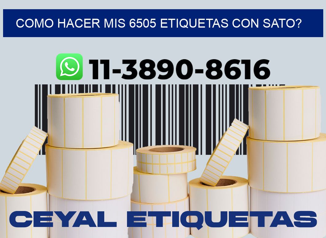 como hacer mis 6505 etiquetas con sato?