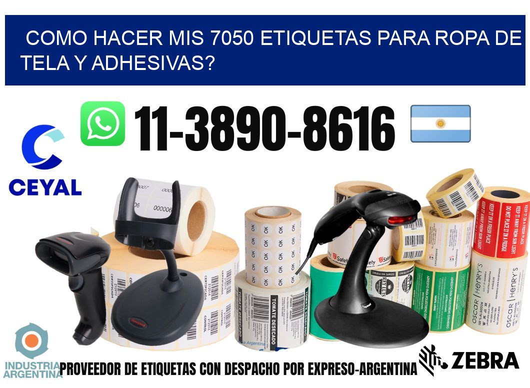 como hacer mis 7050 etiquetas para ropa de tela y adhesivas?