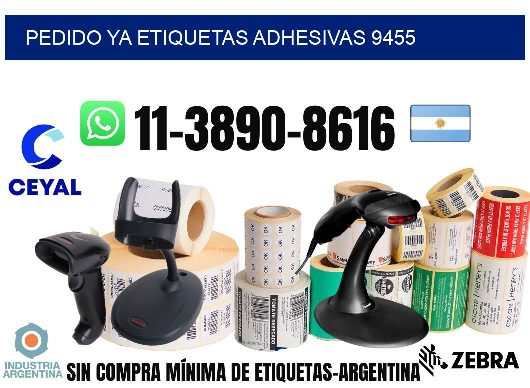 pedido ya etiquetas adhesivas 9455