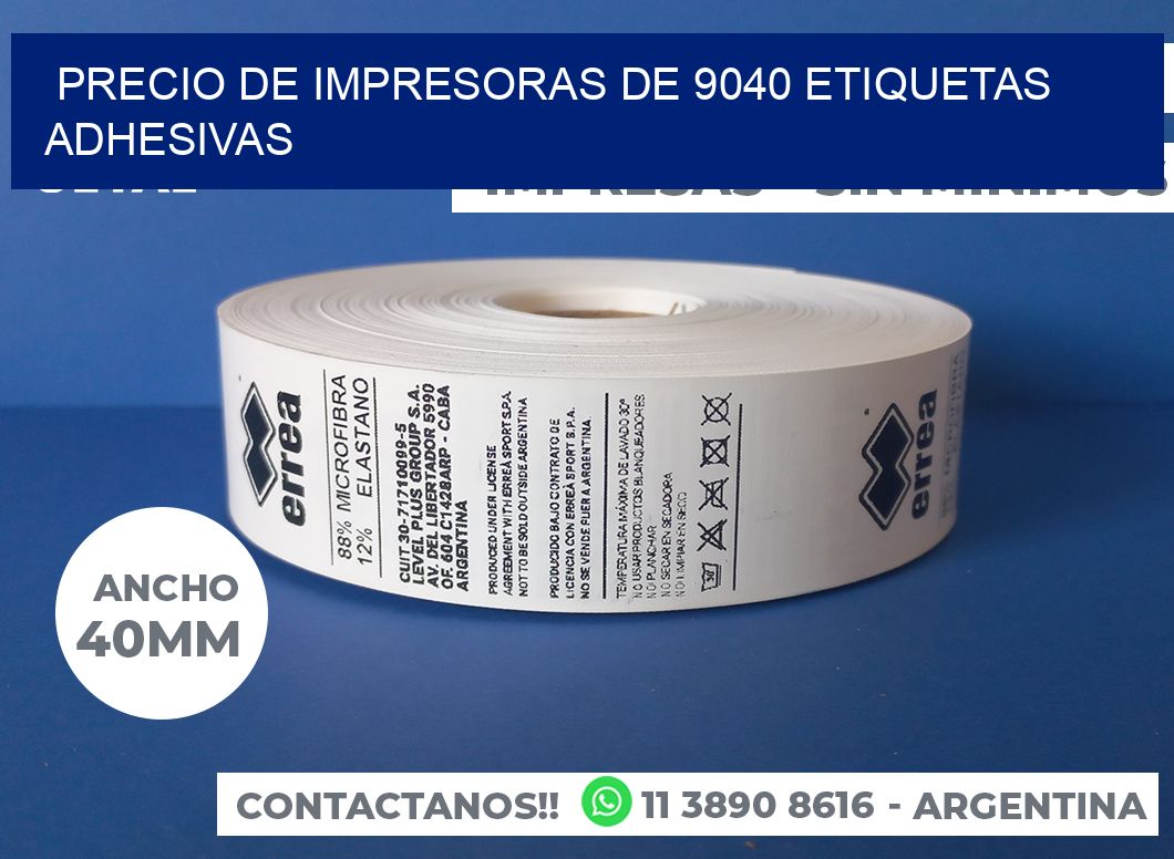 precio de impresoras de 9040 etiquetas adhesivas