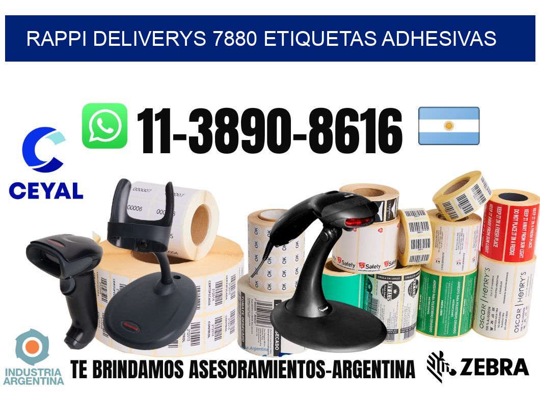 rappi deliverys 7880 etiquetas adhesivas