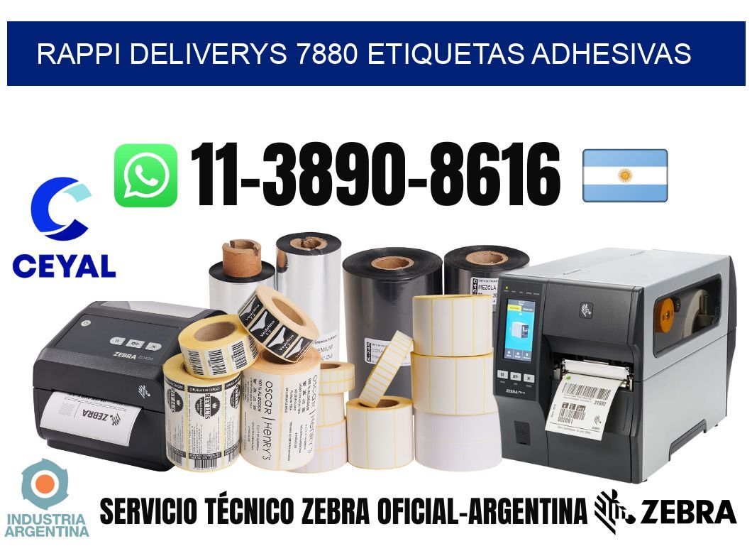 rappi deliverys 7880 etiquetas adhesivas