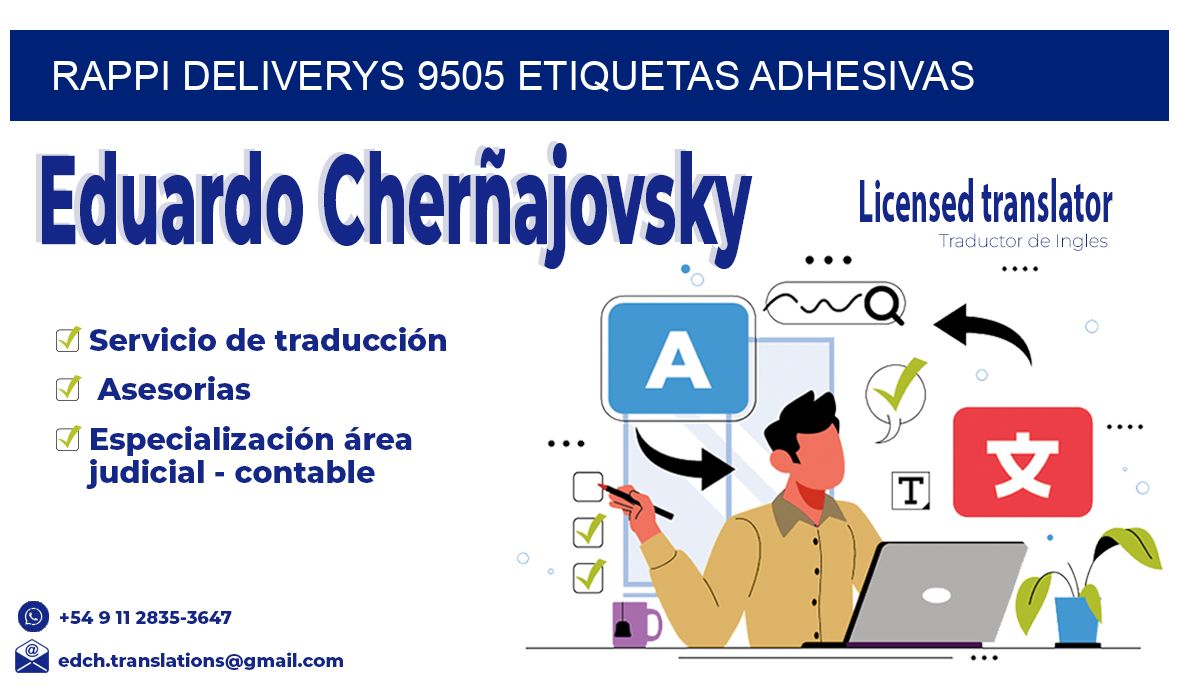 rappi deliverys 9505 etiquetas adhesivas