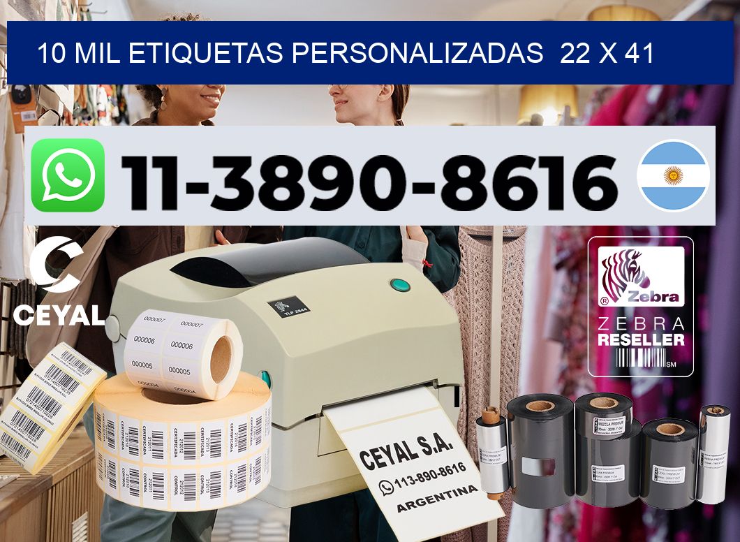 10 mil etiquetas personalizadas  22 x 41