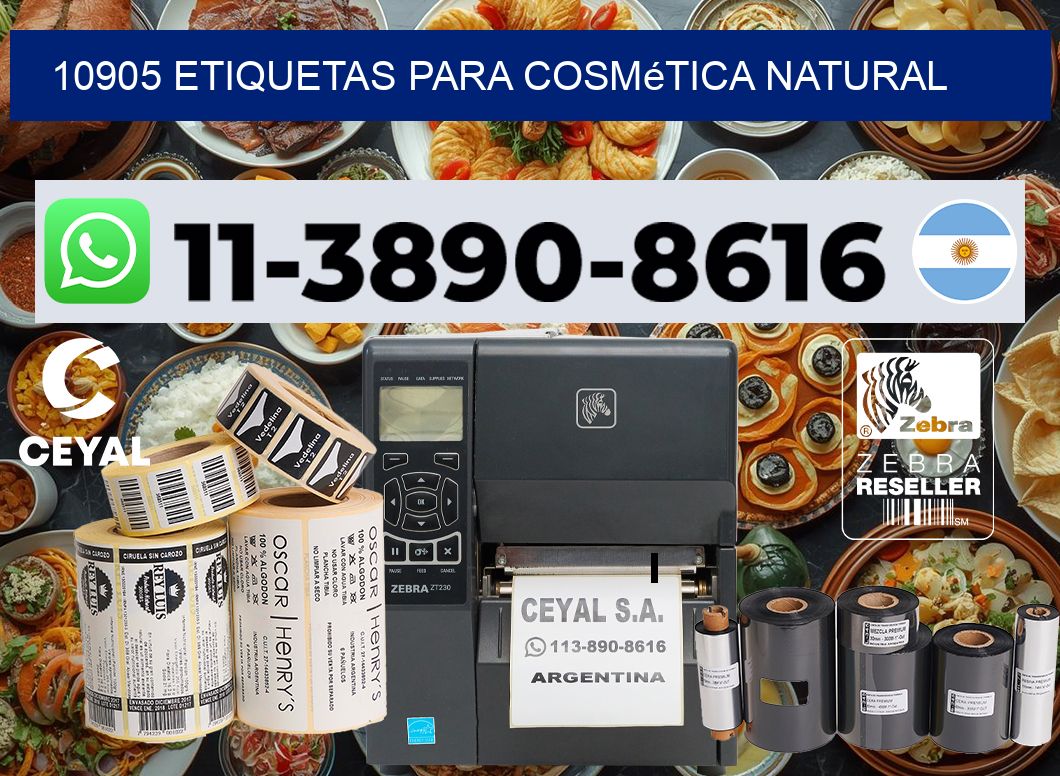 10905 Etiquetas para cosmética natural