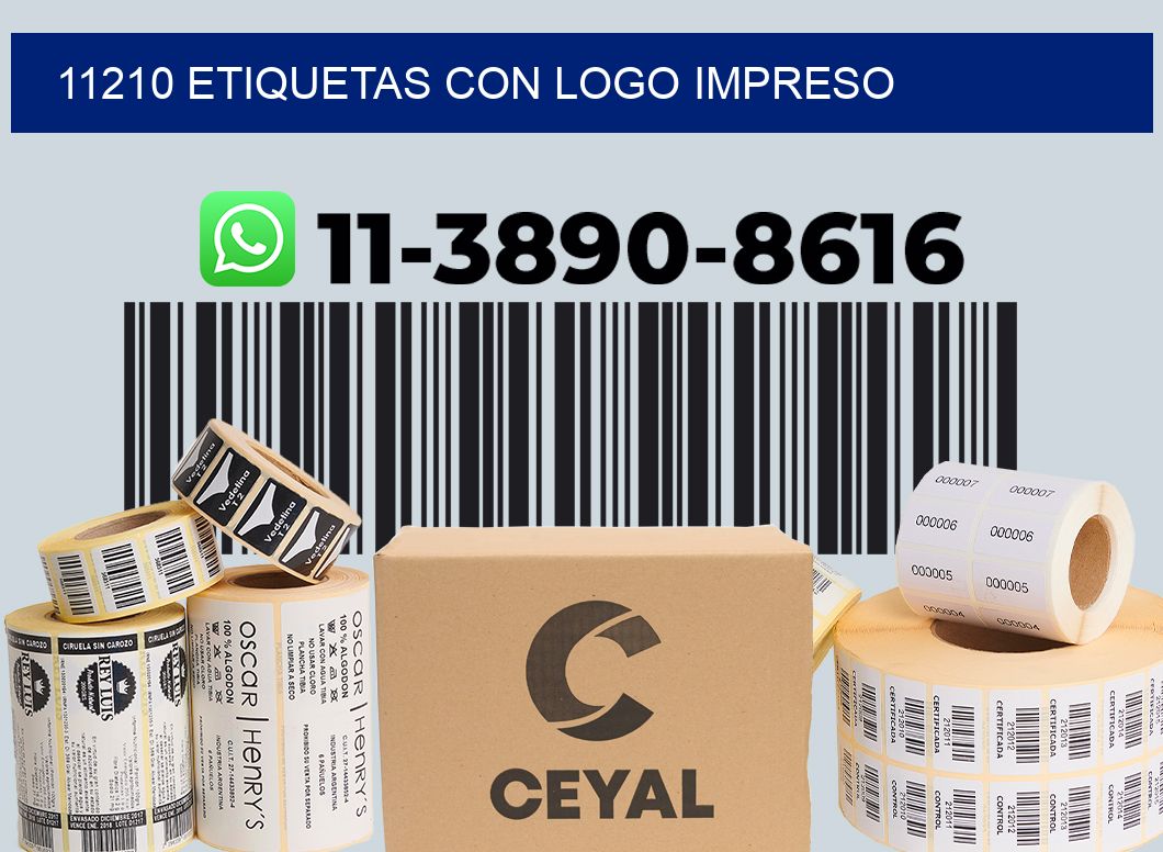 11210 Etiquetas con logo impreso