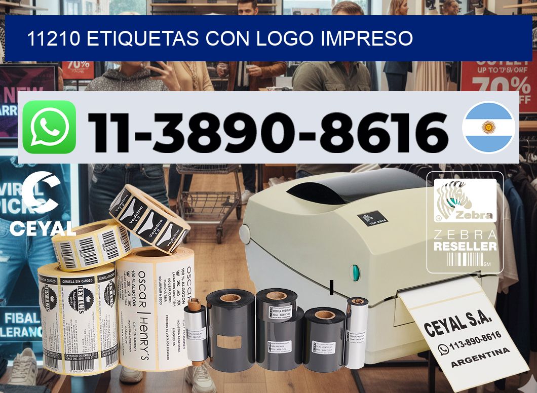 11210 Etiquetas con logo impreso