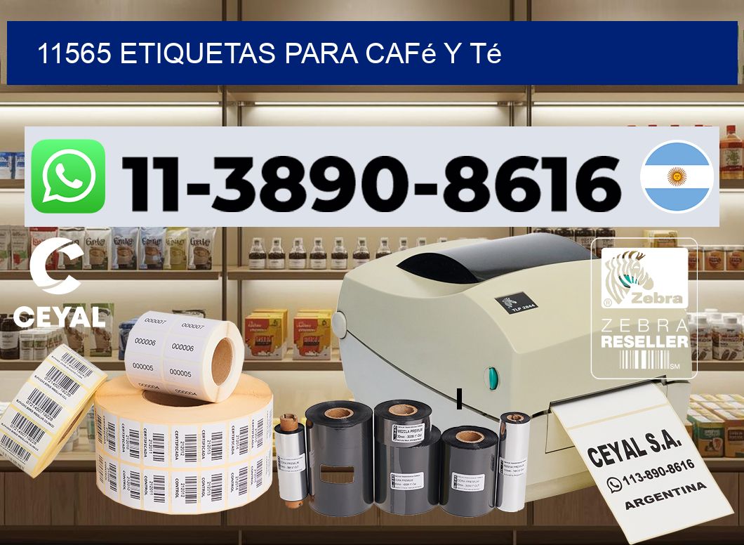 11565 Etiquetas para café y té