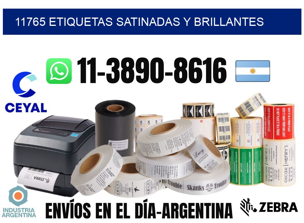 11765 Etiquetas satinadas y brillantes