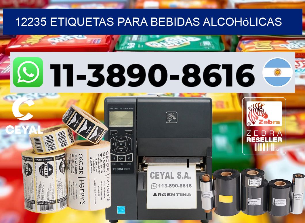 12235 Etiquetas para bebidas alcohólicas