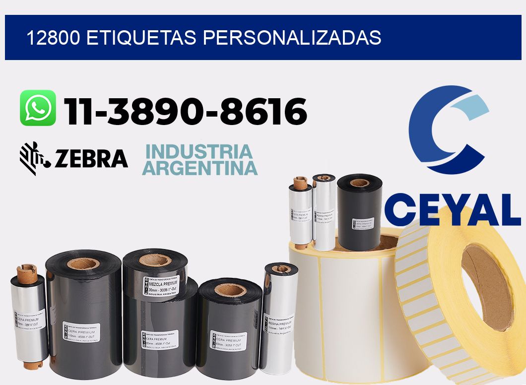 12800 etiquetas personalizadas