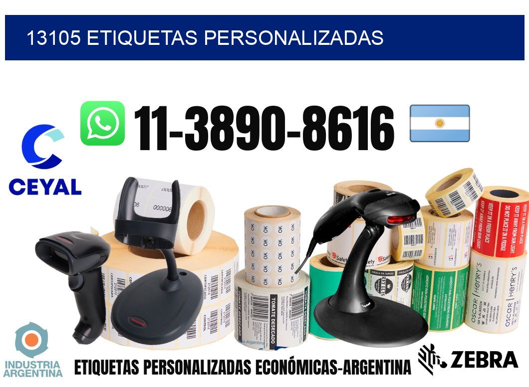13105 etiquetas personalizadas