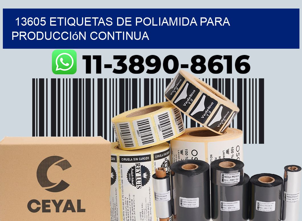 13605 Etiquetas de poliamida para producción continua