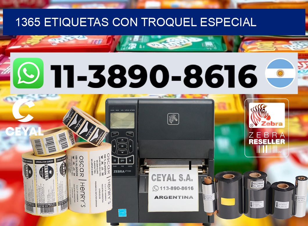 1365 Etiquetas con troquel especial