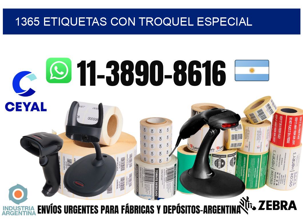 1365 Etiquetas con troquel especial