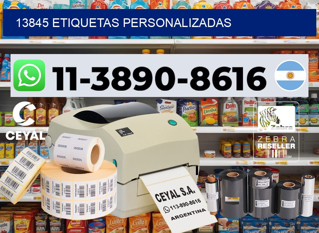 13845 etiquetas personalizadas