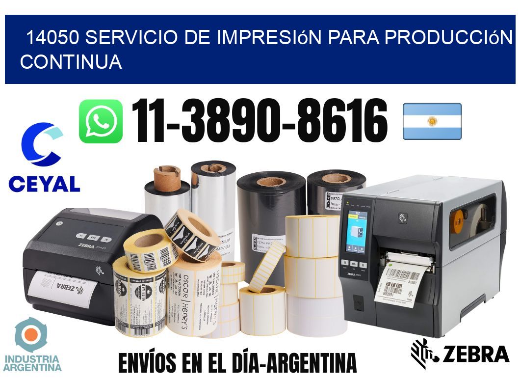 14050 Servicio de impresión para producción continua