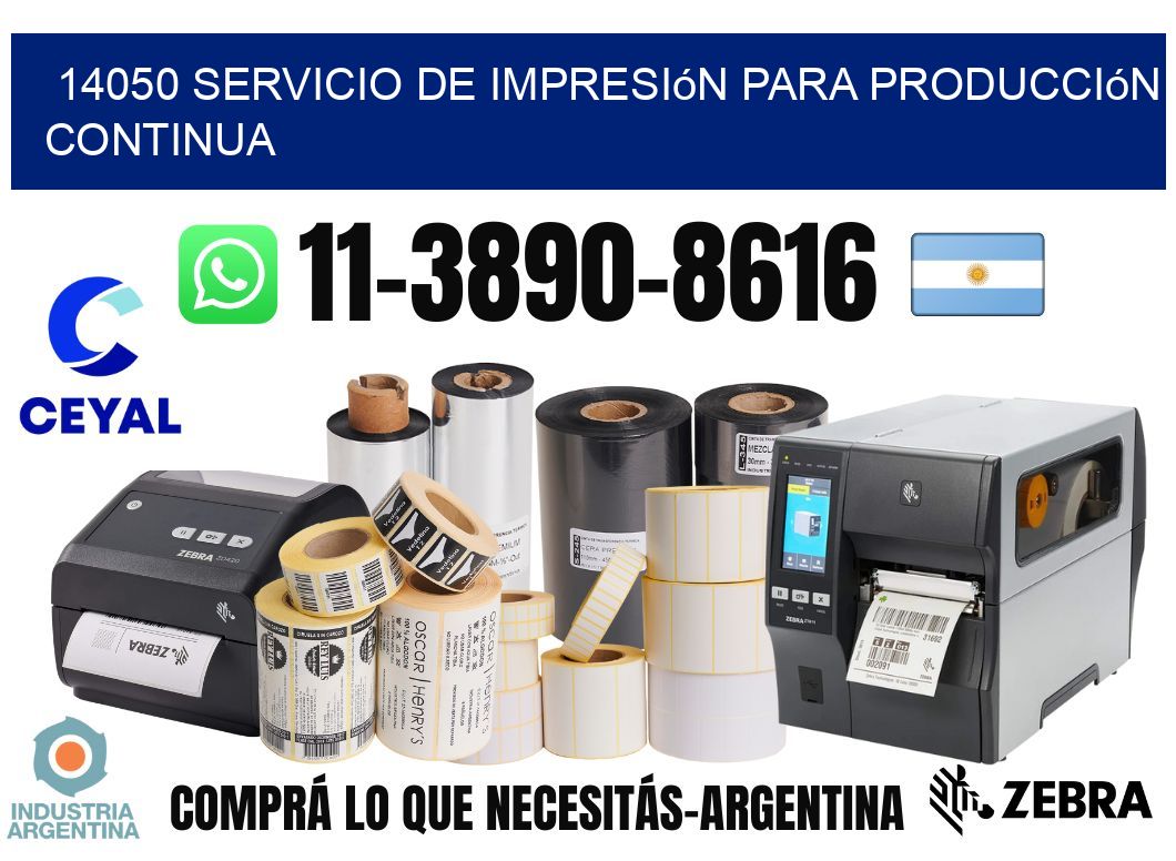 14050 Servicio de impresión para producción continua