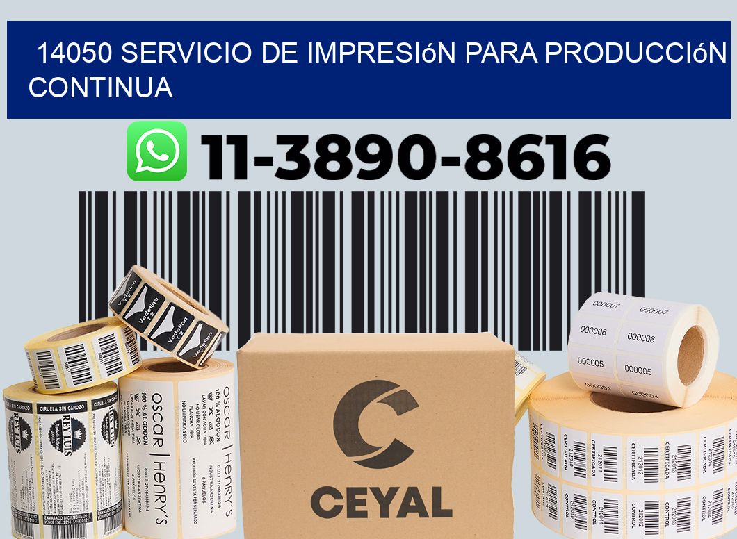 14050 Servicio de impresión para producción continua