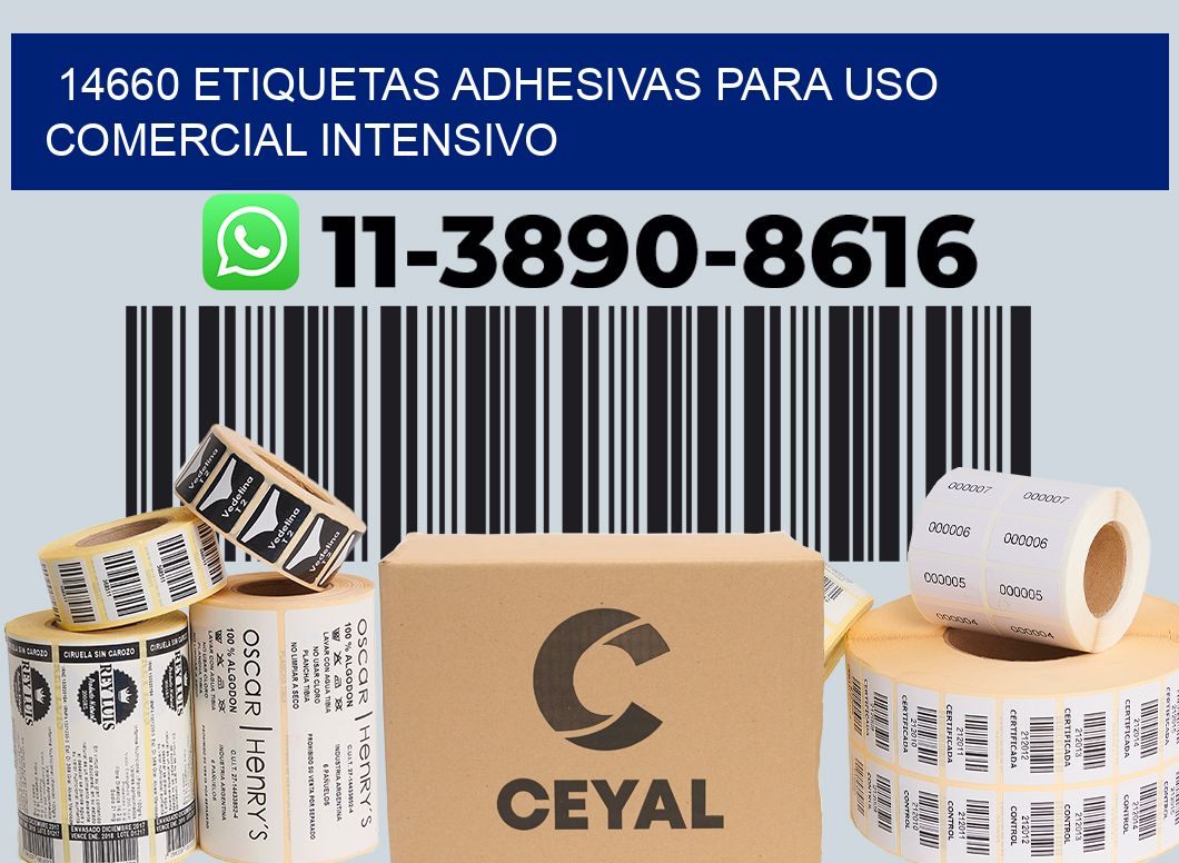 14660 Etiquetas adhesivas para uso comercial intensivo