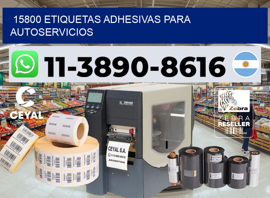 15800 Etiquetas adhesivas para autoservicios