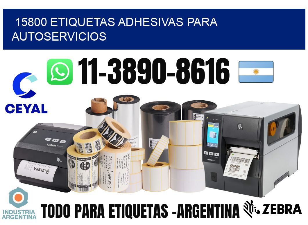 15800 Etiquetas adhesivas para autoservicios