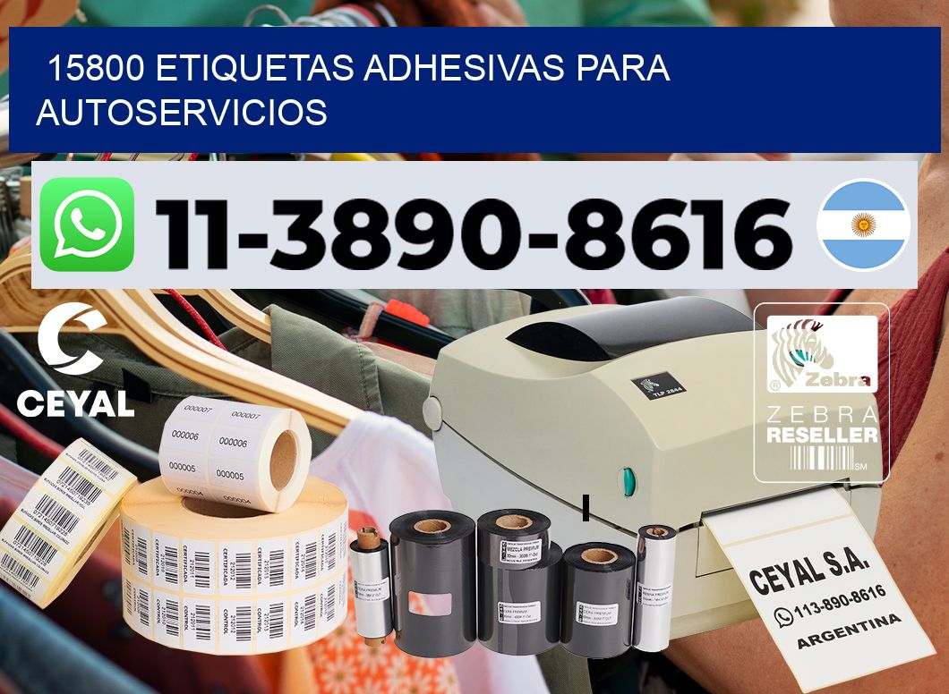 15800 Etiquetas adhesivas para autoservicios