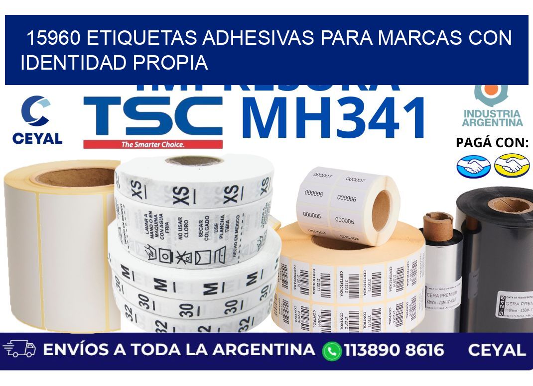 15960 Etiquetas adhesivas para marcas con identidad propia