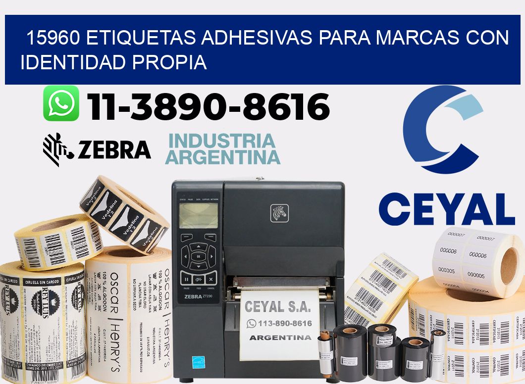 15960 Etiquetas adhesivas para marcas con identidad propia