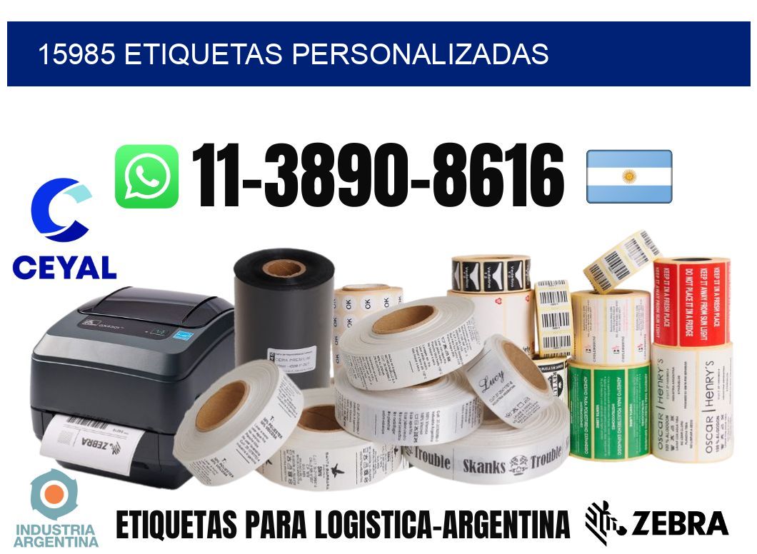 15985 etiquetas personalizadas