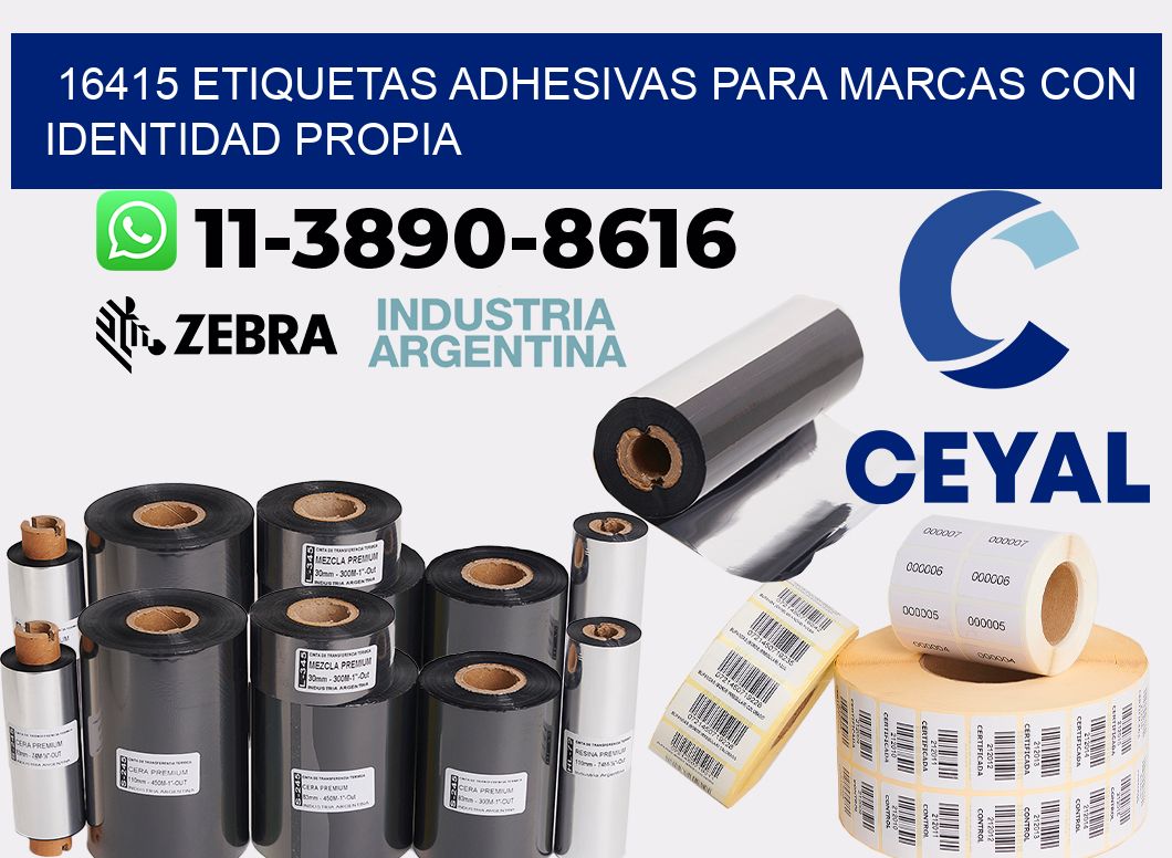 16415 Etiquetas adhesivas para marcas con identidad propia