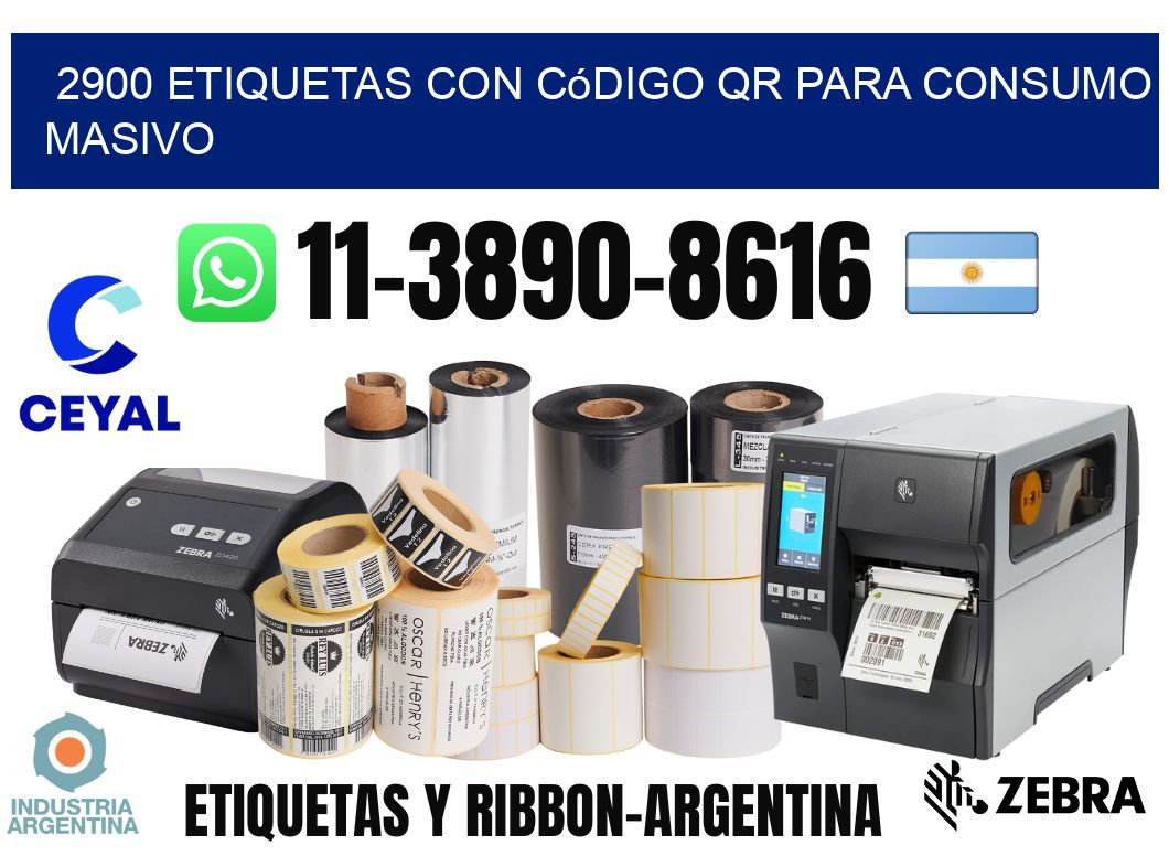 2900 Etiquetas con código QR para consumo masivo