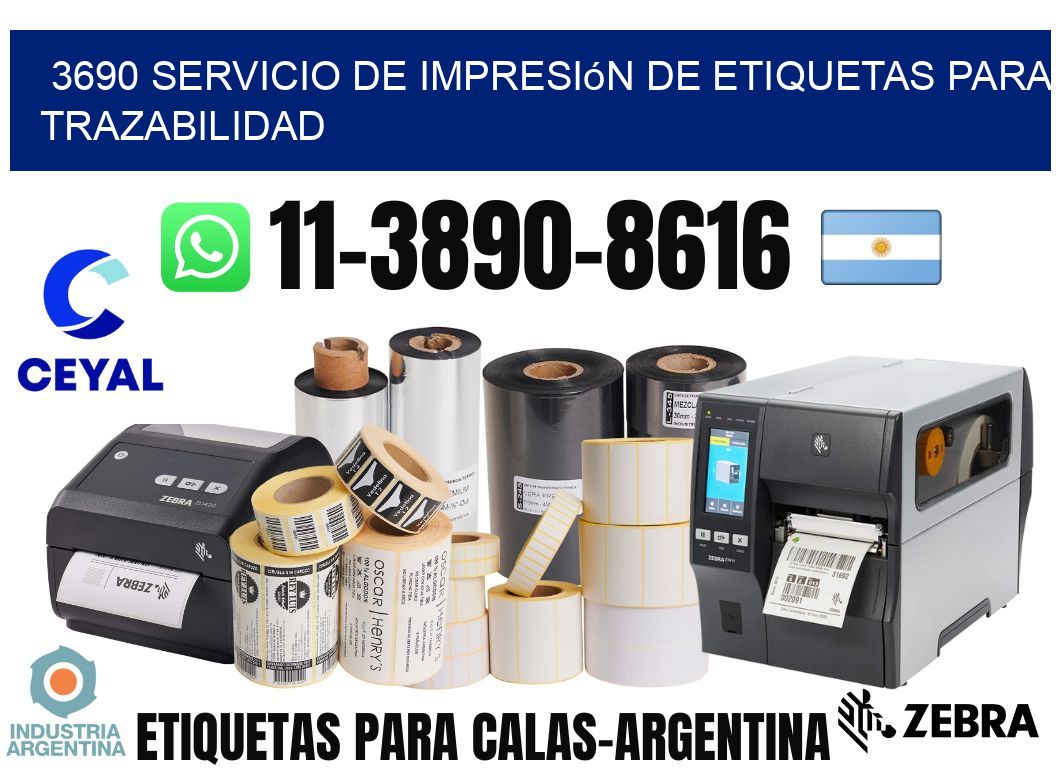 3690 Servicio de impresión de etiquetas para trazabilidad