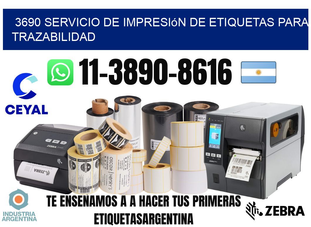 3690 Servicio de impresión de etiquetas para trazabilidad